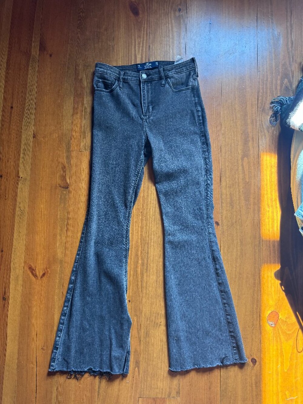 Hollister Grey Denim Flare Jeans